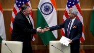US Secretary of State Mike Pompeo (L) shakes hands with Indian Foreign Minister S. Jaishankar (R) after a press conference at the Foreign Ministry in New Delhi on June 26, 2019. AFP / Jacquelyn Martin