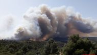 Wildfire at Torre de l´Espanyol in Ribera d´Ebro, on the banks of the river Ebre, northeastern Spain on June 26, 2019. AFP/ Bombers Generalitat Catalunya