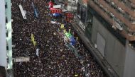 Protesters attend the annual pro-democracy rally in Hong Kong on July 1, 2019, on the 22nd anniversary of the city's handover from Britain to China. AFP / Dale De La Rey