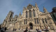 A general view shows the exterior of York Minster in York, northern England on April 18, 2019. AFP/Oli Scarff