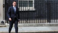 Britain's Foreign Secretary Jeremy Hunt is seen outside Downing Street in London, Britain July 20,2019. Reuters/Simon Dawson