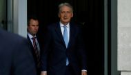 Britain's Chancellor of the Exchequer Philip Hammond leaves the BBC studios in London, Britain, July 21, 2019. (REUTERS/Henry Nicholl)
