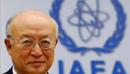 File photo of International Atomic Energy Agency (IAEA) Director General Yukiya Amano smiles as he waits for a board of governors meeting to begin at the IAEA headquarters in Vienna, Austria June 6, 2016. REUTERS/Heinz-Peter Bader/File Photo