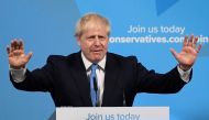 Boris Johnson speaks after being announced as Britain's next Prime Minister at The Queen Elizabeth II centre in London, Britain July 23, 2019. (REUTERS/Toby Melville)