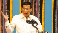 Philippine President Rodrigo Duterte addresses to the nation at House of Representatives in Quezon City, Philippines on July 22, 2019. ( LITO BORRAS - Anadolu Agency )
