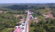 A general view of Samboja, Kutai Kartanegara, one of two locations proposed by the government for Indonesia's new capital. / AFP / TRIBUN KALTIM / Fachmi RACHMAN
