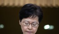 Hong Kong Chief Executive Carrie Lam waits for questions from the media at a press conference in Hong Kong on September 5, 2019, a day after she announced the withdrawal of a loathed extradition bill. AFP / Philip Fong 