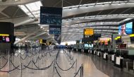 Heathrow Airport's Terminal 5 sits empty at 9AM after strike action by British Airways pilots led to the grounding of flights, in London, Britain September 9, 2019 in this image obtained from social media. Rahul Kalia via REUTERS