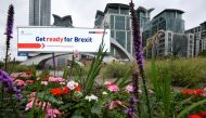 An electronic billboard displaying a British government Brexit information awareness campaign advertisement is seen in London, Britain, September 11, 2019. REUTERS/Toby Melville