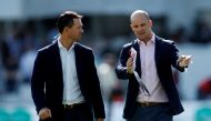 Former cricketers Ricky Ponting and Andrew Strauss before the England vs Australia match. Reuters/Andrew Boyers