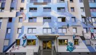 A giant mural by the urban art collective 