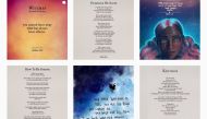 A screengrab taken from the Instagram page of Nikita Gill shows examples of her poetry.  AFP / Nikita Gill