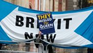 Brexit protesters gathers outside UK Supreme Court in London, United Kingdom on September 24, 2019. (Dinendra Haria - Anadolu Agency)