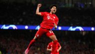 Bayern Munich's Serge Gnabry celebrates scoring their third goal Action Images via Reuters/Paul Childs