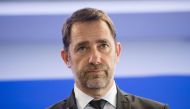 In this file photo taken on September 17, 2019 French Interior Minister Christophe Castaner gives a press conference on September 17, 2019, in Marseille, southern France. / AFP / CLEMENT MAHOUDEAU
 