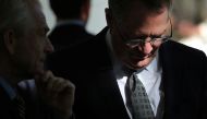 White House Trade Adviser Peter Navarro and U.S. Trade Representative Robert Lighthizer attend as U.S. President Donald Trump welcomes the 2019 National Hockey League (NHL) Stanley Cup champion St. Louis Blues in the Rose Garden of the White House in Wash