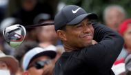 Tiger Woods of the US tees off at the 6th hole during the first round of the Zozo Championship golf tournament at the Narashino Country Club in Inzai, Chiba prefecture on October 24, 2019. / AFP / Toshifumi KITAMURA