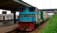 A commuter train is seen at the Uganda Railways Corporation (URC) headquarters in Kampala, Uganda November 5, 2019. Picture taken November 5, 2019. REUTERS/Stringer