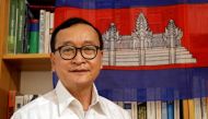 Self-exiled Cambodian opposition party founder Sam Rainsy poses prior to his departure to Bangkok on Thursday from his Paris base, France, November 6, 2019. Reuters/Charles Platiau