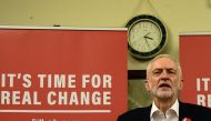 Labour party leader Jeremy Corbyn speaks at an election campaign event in Dudley, West Midlands on November 21, 2019.  AFP / Oli Scarff 