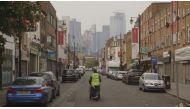 London's growing financial district and a traditionally working-class neighbourhood sit awkwardly alongside each other in 