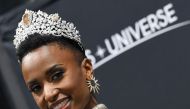 crowned Miss Universe 2019 South Africa's Zozibini Tunzi  December 8, 2019.  / AFP / VALERIE MACON
