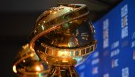 Golden Globe trophies are set by the stage ahead of the 77th Annual Golden Globe Awards nominations announcement at the Beverly Hilton hotel in Beverly Hills on December 9, 2019. / AFP / Robyn BECK 