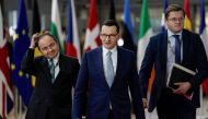 Poland's Prime Minister Mateusz Morawiecki arrives for a European Union Summit at the Europa building in Brussels on December 12, 2019. AFP / Kenzo Tribouillard 