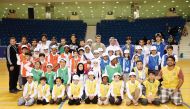 Dr Abdulla Al Hamaq, Executive Director of Qatar Diabetes Association, with Al Bawasil Camp participants.
