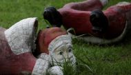 Christmas toys and sculptures are seen in the abandoned Park Albanoel in the city of Itaguai, near Rio de Janeiro, Brazil, December 20, 2019. Reuters/Ueslei Marcelino
 