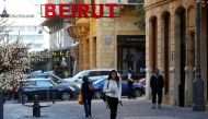 A sign reading Beirut is seen among Christmas decorations in downtown Beirut, Lebanon December 17, 2019. (REUTERS/Mohamed Azakir)