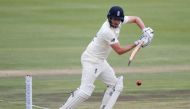 England's Dom Sibley watches the ball after playing a shot during the third day of the first Test cricket match between South Africa and England at The SuperSport Park stadium at Centurion near Pretoria on December 28, 2019. / AFP / MARCO LONGARI 