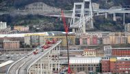 A general view of the collapsed Morandi Bridge in the port city of Genoa, Italy, February 7, 2019. Reuters / Massimo Pinca
