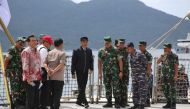 Indonesian President Joko Widodo visits a military base at Natuna, Indonesia, near the South China Sea, January 9, 2020 in this photo taken by Antara Foto. Antara Foto/via REUTERS