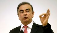 Former Nissan chairman Carlos Ghosn gestures during a news conference at the Lebanese Press Syndicate in Beirut, Lebanon January 8, 2020.( REUTERS/Mohamed Azakir)