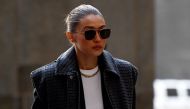 Model Gigi Hadid arrives at Manhattan Criminal Court, on January 16, 2020, in New York City.  AFP / Johannes Eisele 
 