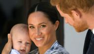 FILE PHOTO: Britain's Prince Harry and his wife Meghan, Duchess of Sussex, holding their son Archie, meet Archbishop Desmond Tutu (not pictured) at the Desmond & Leah Tutu Legacy Foundation in Cape Town, South Africa, September 25, 2019. REUTERS/Toby Melv
