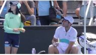 The French player, dubbed 'Bananaman' by Australian media, handed a banana to a ballgirl during a qualifying match, saying he was struggling to get the skin off as he had cream on his hands.