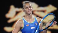 Czech Republic's Karolina Pliskova celebrates victory against Germany's Laura Siegemund during their women's singles match on day four of the Australian Open tennis tournament in Melbourne on January 23, 2020. / AFP / Manan VATSYAYANA /