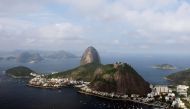 (FILES) In this file photo taken on April 30, 2009, an aerial view of the Sugar Loaf Montain in Rio de Janeiro. AFP / VANDERLEI ALMEIDA
 