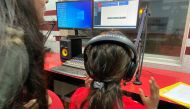 A child speaks on a radio show on child workers in Gorakhpur, India, Feb 5, 2020. Thomson Reuters Foundation/Roli Srivastava