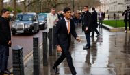 Britain's newly appointed Chancellor of the Exchequer Rishi Sunak arrives at the Treasury in central London on February 13, 2020 after recieving his new appointment. Britain's prime minister revamped his top team on February 13 in his first cabinet reshuf