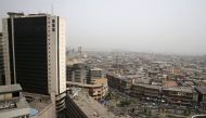 A view of the central business district is seen from a rooftop in Lagos, Nigeria, February 10, 2016. Reuters/Akintunde Akinleye