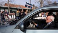 Democratic 2020 US presidential candidate Senator Bernie Sanders departs after he and his wife Jane O'Meara Sanders voted in the Vermont primary at their polling place in Burlington, Vermont, March 3, 2020. Reuters/Jonathan Ernst