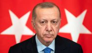 FILE PHOTO: Turkish President Tayyip Erdogan. Pavel Golovkin/Pool via REUTERS
