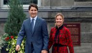  FILE PHOTO: Canada's Prime Minister Justin Trudeau and his wife Sophie Gregoire Trudeau leave Rideau Hall after asking Governor General Julie Payette to dissolve Parliament, and mark the start of a federal election campaign in Canada, in Ottawa, Ontario,