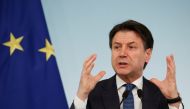 Italian Prime Minister Giuseppe Conte speaks during a news conference due to coronavirus spread, in Rome, Italy March 11, 2020. REUTERS/Remo Casilli
