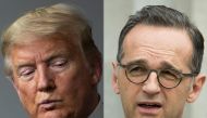 (COMBO) This combination of file pictures created on April 15, 2020 shows US President Donald Trump (L, at the White House on April 3, 2020 in Washington, DC) and German Foreign Minister Heiko Maas (in Berlin on May 31, 2019). / AFP / JIM WATSON AND Odd A