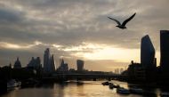The city of London financial district and the river Thames are seen in early morning, as the spread of coronavirus disease (COVID-19) continues in London, Britain, April 19 2020. REUTERS/John Sibley TPX IMAGES OF THE DAY