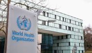 FILE PHOTO: A logo is pictured outside a building of the World Health Organization (WHO) during an executive board meeting on update on the coronavirus outbreak, in Geneva, Switzerland, February 6, 2020. REUTERS/Denis Balibouse/File Photo